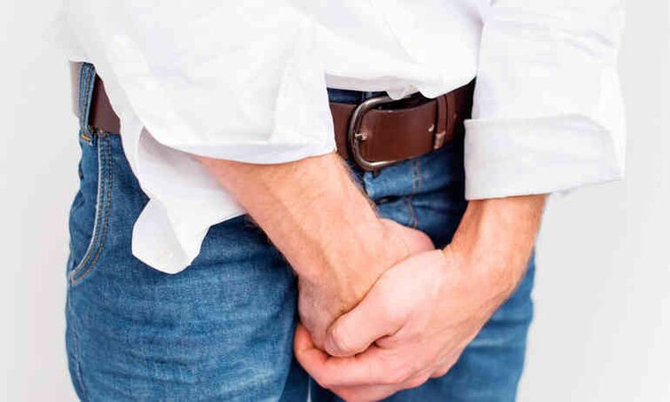 Prostatitis akut pada pria, disertai rasa sakit