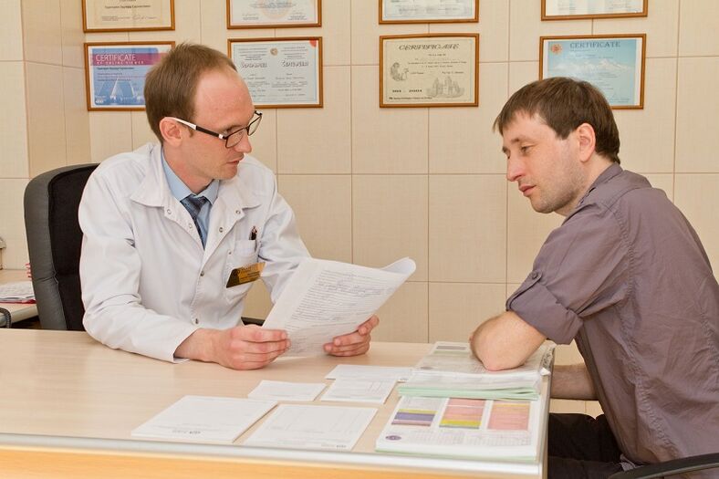 Prostatitis pasien pada penerimaan spesialis